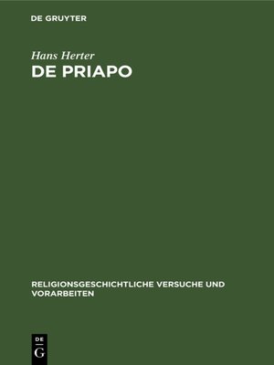 cover image of De Priapo